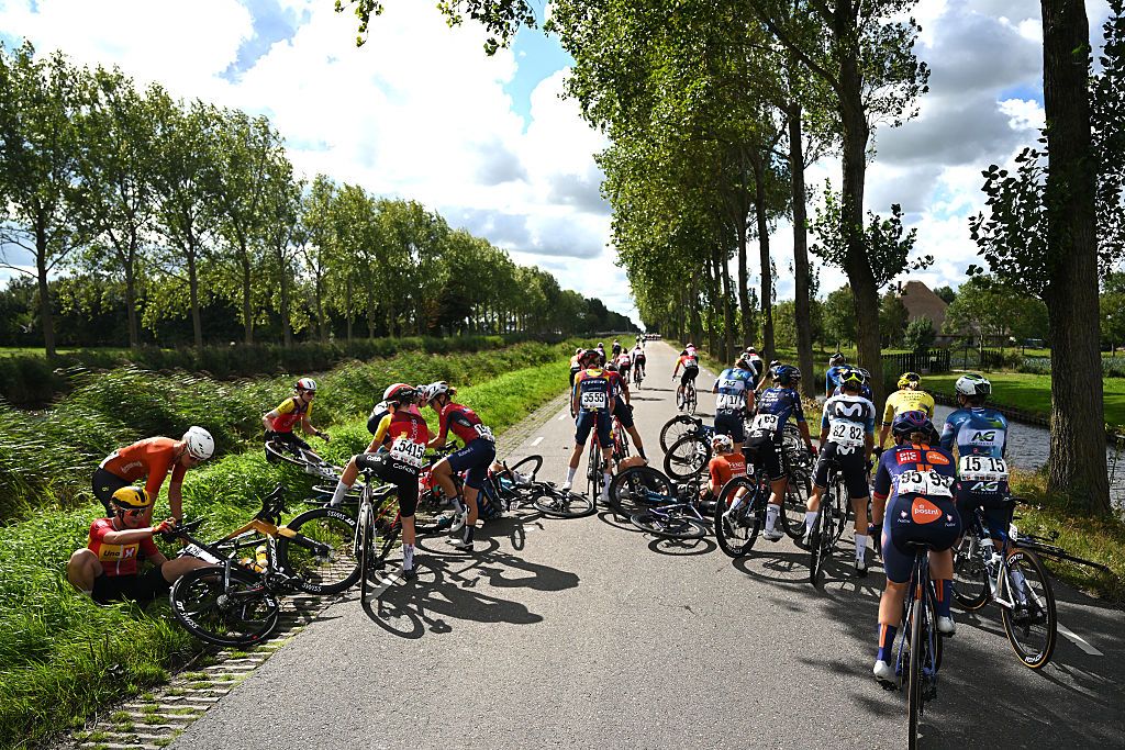 Write a new simple attractive title based on the title from UCI study on pro cycling crashes finds disproportionate injury risk for women’s WorldTour riders and dont use quote marks Write a new simple attractive title based on the title