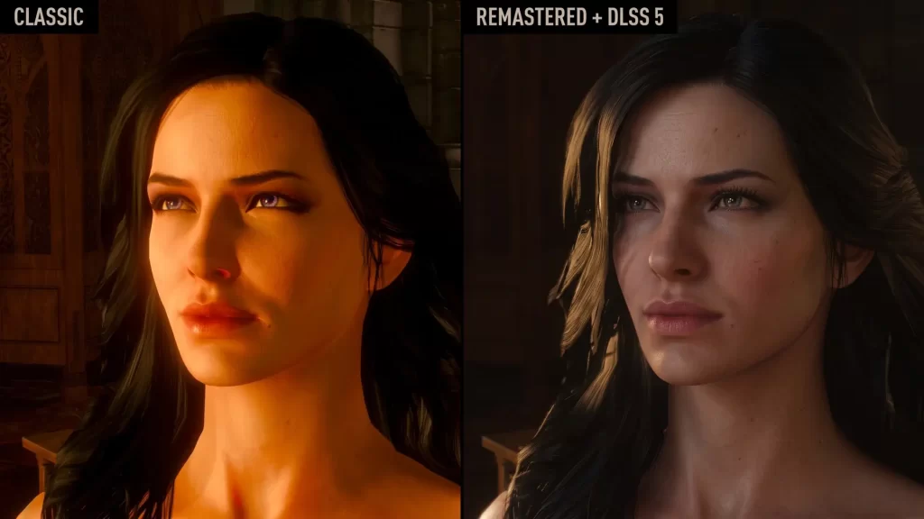 The Witcher 3 Remastered showed 38 FPS with DLSS 5 versus 68 FPS for the Next-Gen version The Witcher 3 Remastered showed 38 FPS with DLSS