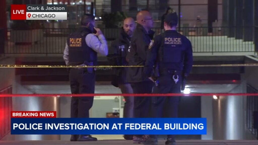 1 in custody after shots fired outside Chicago Federal Building
