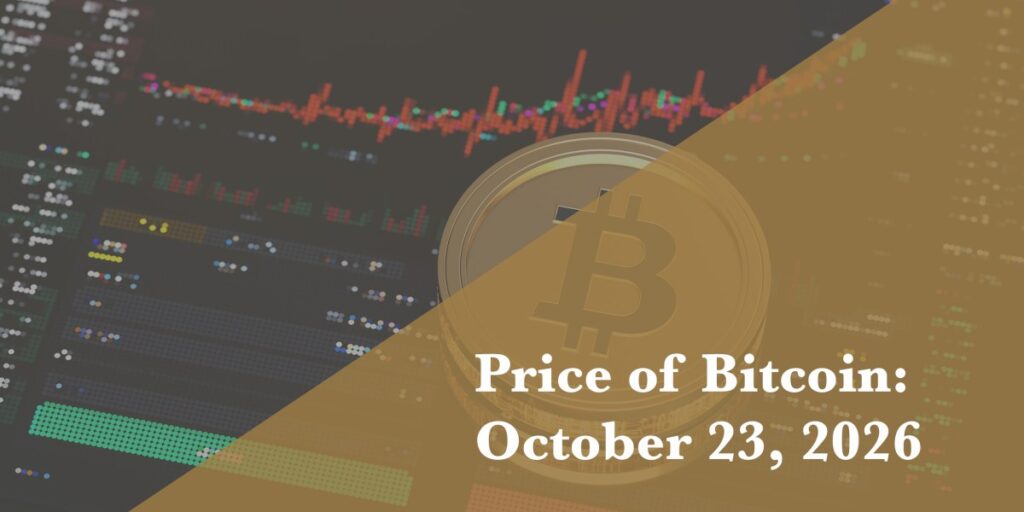 Current price of Bitcoin for Oct. 23, 2026 Current price of Bitcoin for Oct. 23,