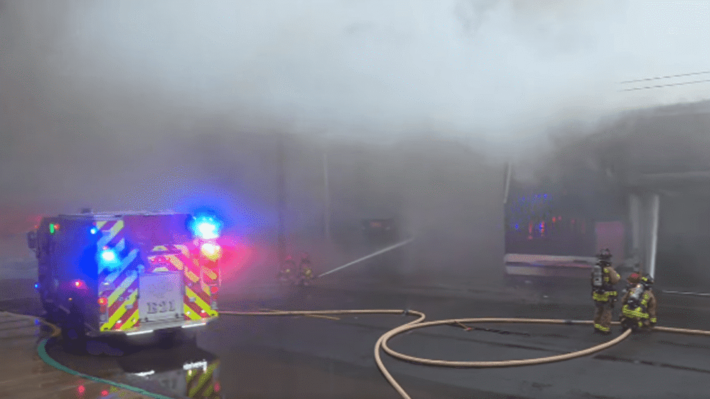 Evacuation orders issued for mile radius around Newport fire