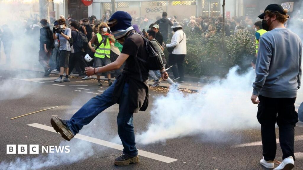 France school protests: Police fire tear gas at crowds as tens of thousands join school demonstrations France school protests: Police fire tear gas at crowds as