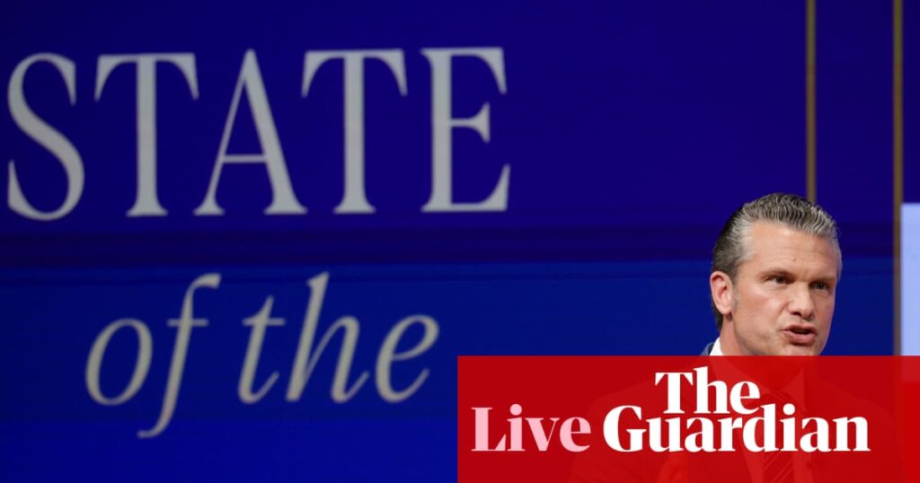 Hegseth says he will cut number of US generals by 20% in anti-diversity speech – live | US supreme court Hegseth says he will cut number of US generals by