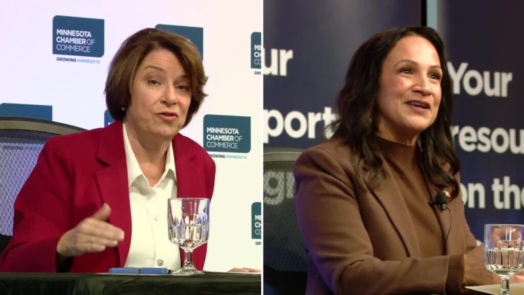 Minnesota governor candidates, Klobuchar and Demuth, highlight differences in first debate Minnesota governor candidates, Klobuchar and Demuth, highlight differences in first