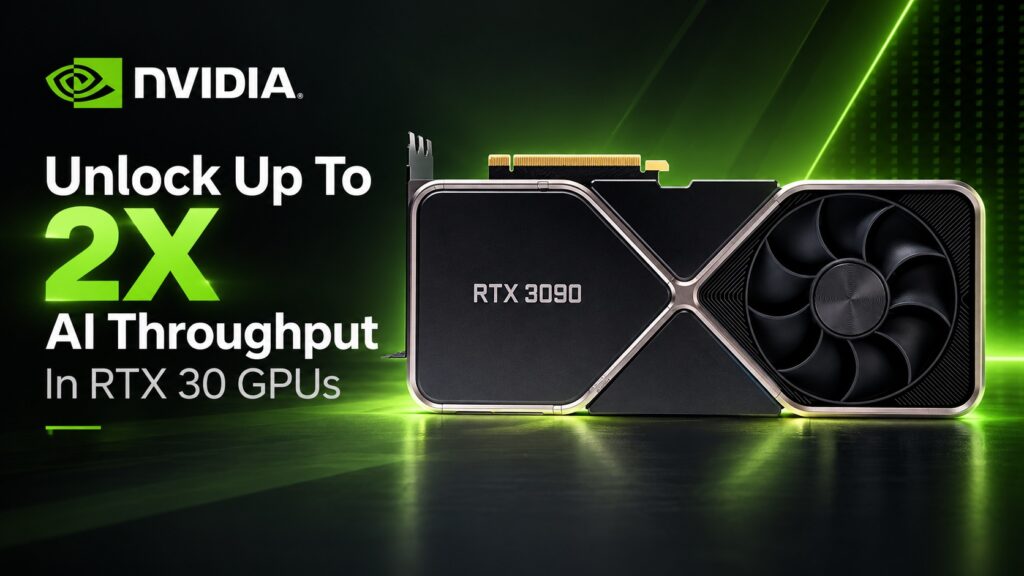 NVIDIA GeForce RTX 30 GPUs Get Up To 2X Faster AI Compute Performance With New GPU Unlock Mod, Real-World Gains Of Up To 60% NVIDIA GeForce RTX 30 GPUs Get Up To 2X Faster