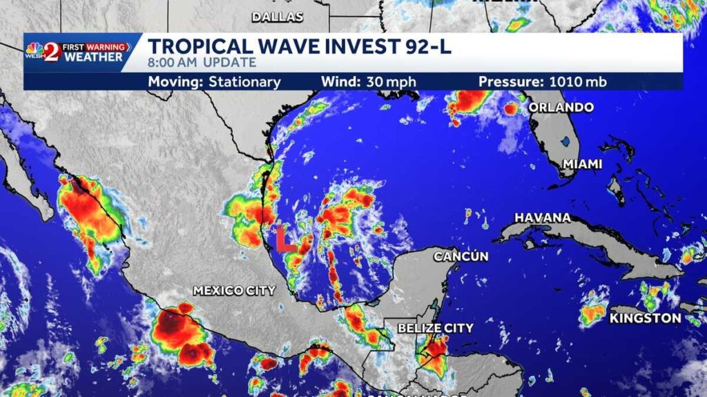 National Hurricane Center tags Invest 92 L in Gulf
