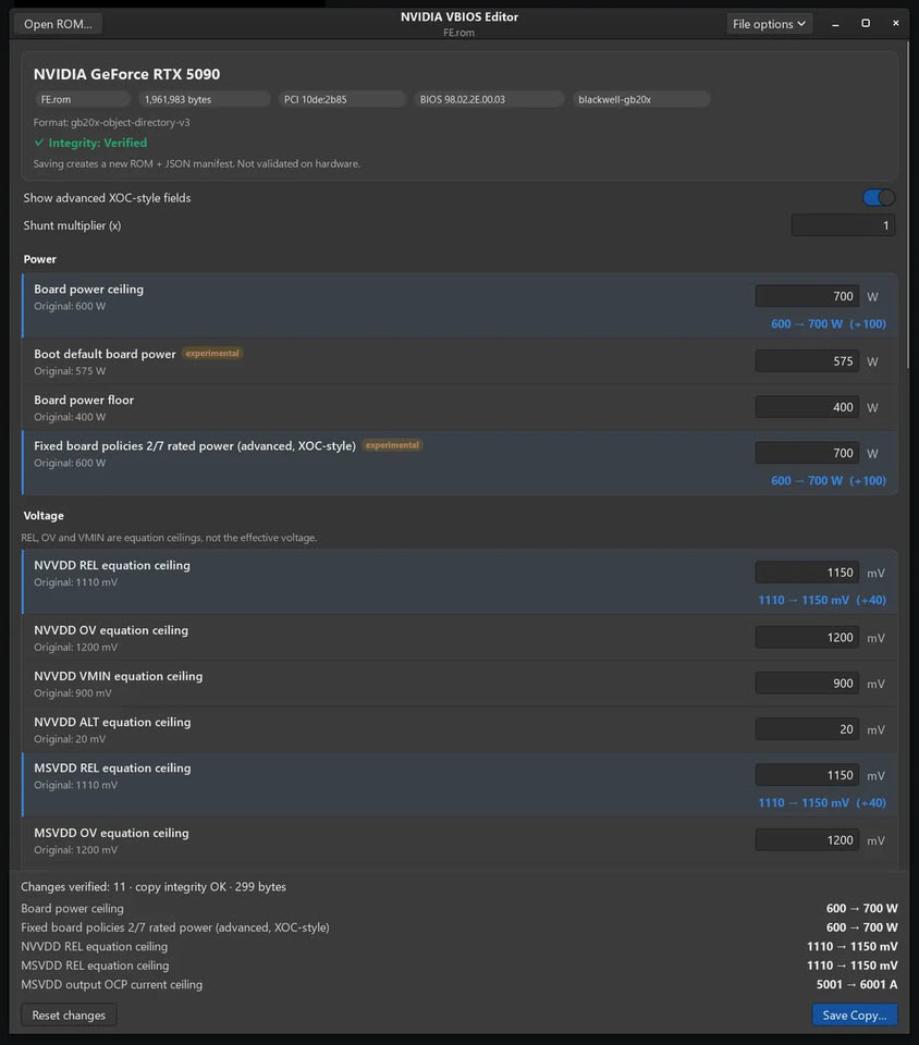 New Tools Let Users Edit and Load Modified VBIOS on GeForce RTX GPUs Without Flashing New Tools Let Users Edit and Load Modified VBIOS on