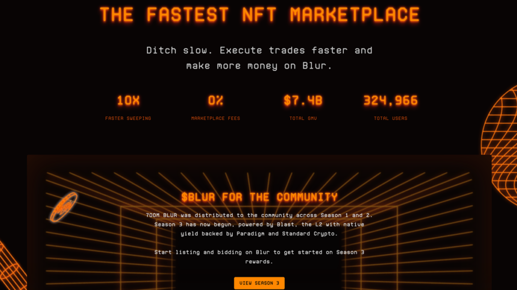Once-largest Ethereum NFT marketplace Blur is shutting down after volumes collapse 99% Once largest Ethereum NFT marketplace Blur is shutting down after volumes