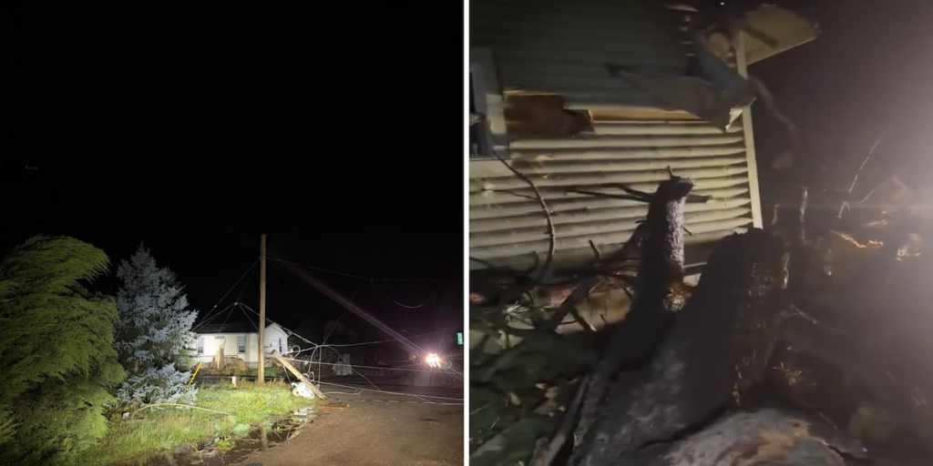 Possible tornado tears through Heber Overgaard, leaving damage and outages