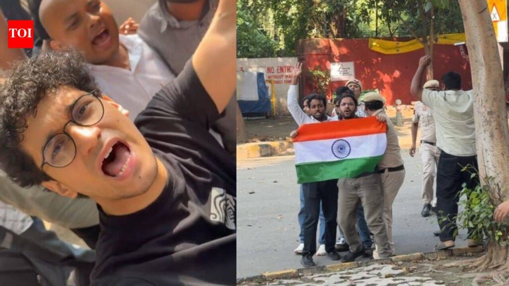 Saurav Das Detained: Police detain CJP’s Saurav Das, Ashutosh Ranka and Ajinkya Shinde as they attempt to breach Jantar Mantar | Delhi News Saurav Das Detained: Police detain CJP's Saurav Das, Ashutosh Ranka