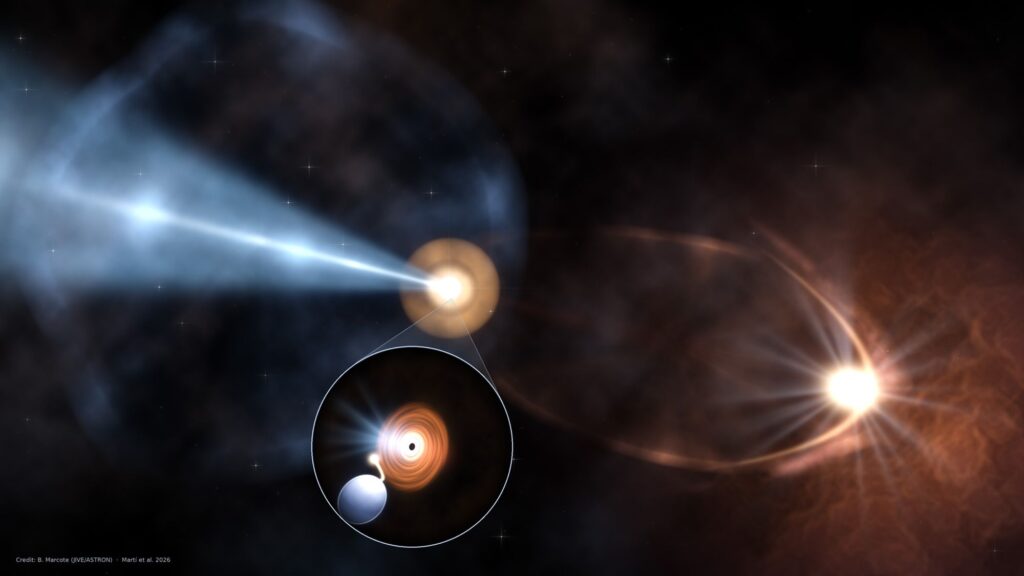 Strange object firing a powerful beam of energy toward Earth