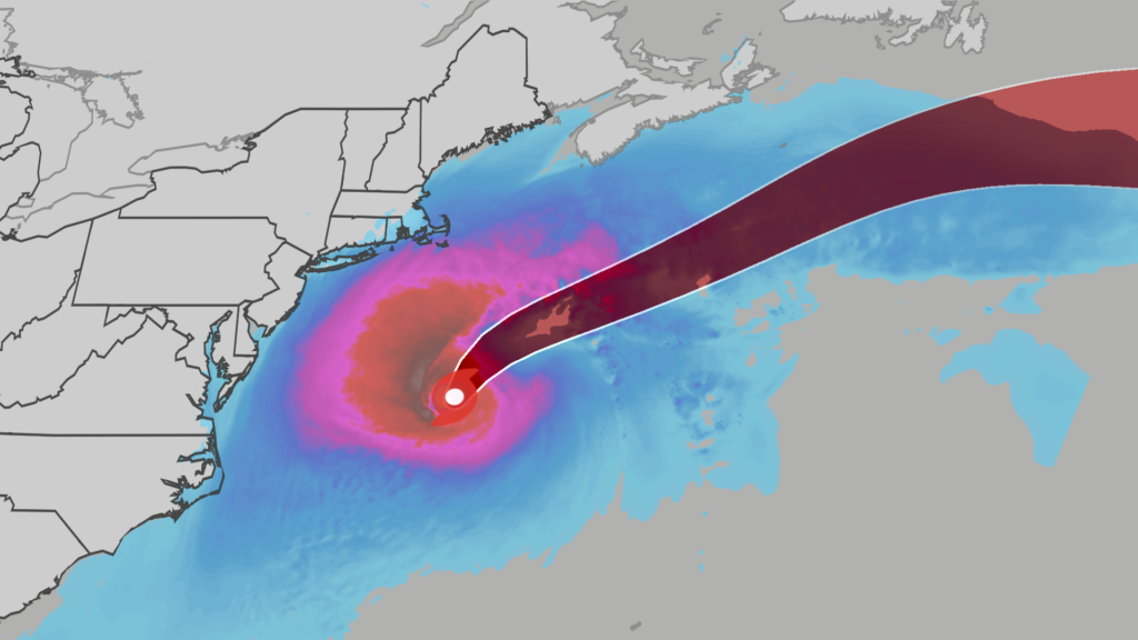 Subtropical Storm Josephine churns up high waves, winds