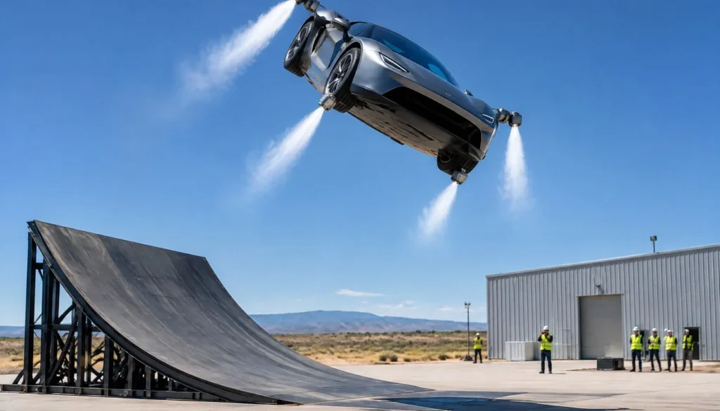 Tesla Flying Car's 4 Thrusters Meet Aerospace's Bar [2026]