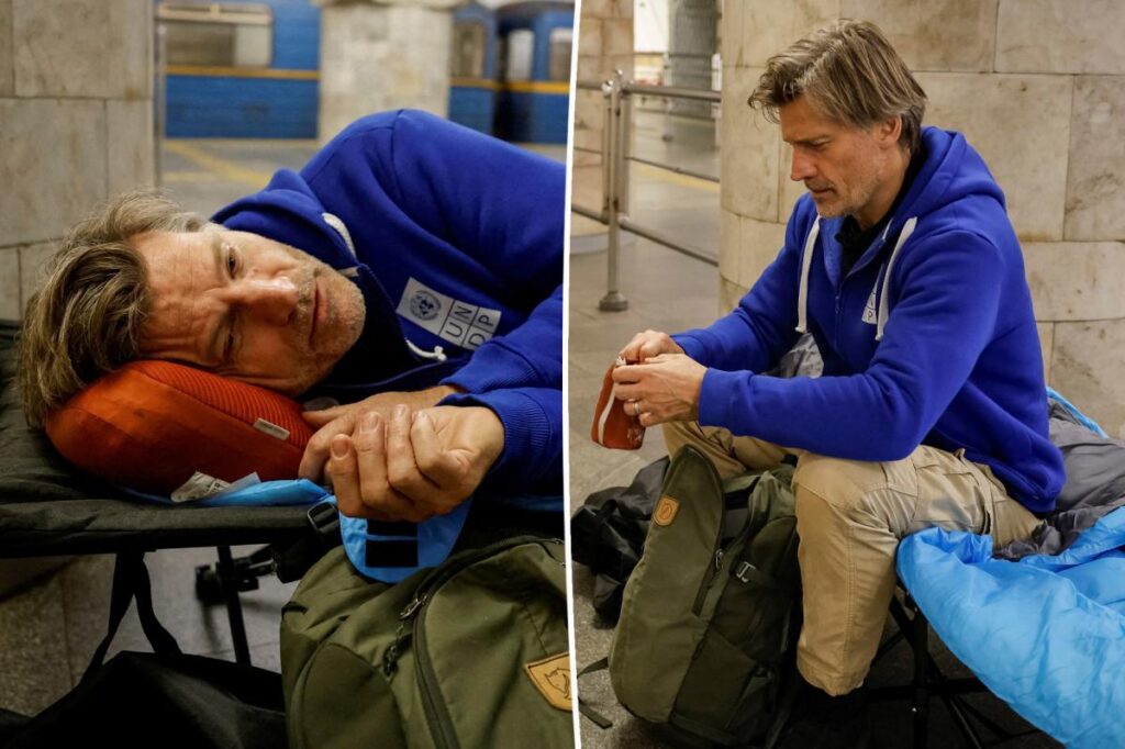 ‘Game of Thrones’ star Nikolaj Coster-Waldau pictured hiding in Ukraine metro station amid Russian air raid threat ‘Game of Thrones’ star Nikolaj Coster Waldau pictured hiding in Ukraine